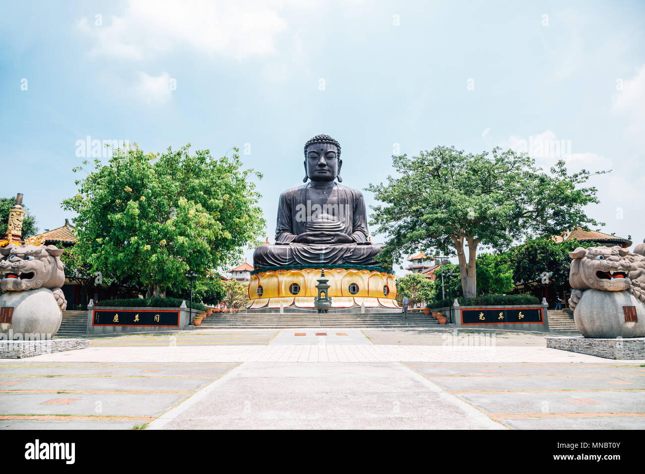Buddha Statue at Bagua Mountain Baguashan in Changhua, Taiwan Stock Photo