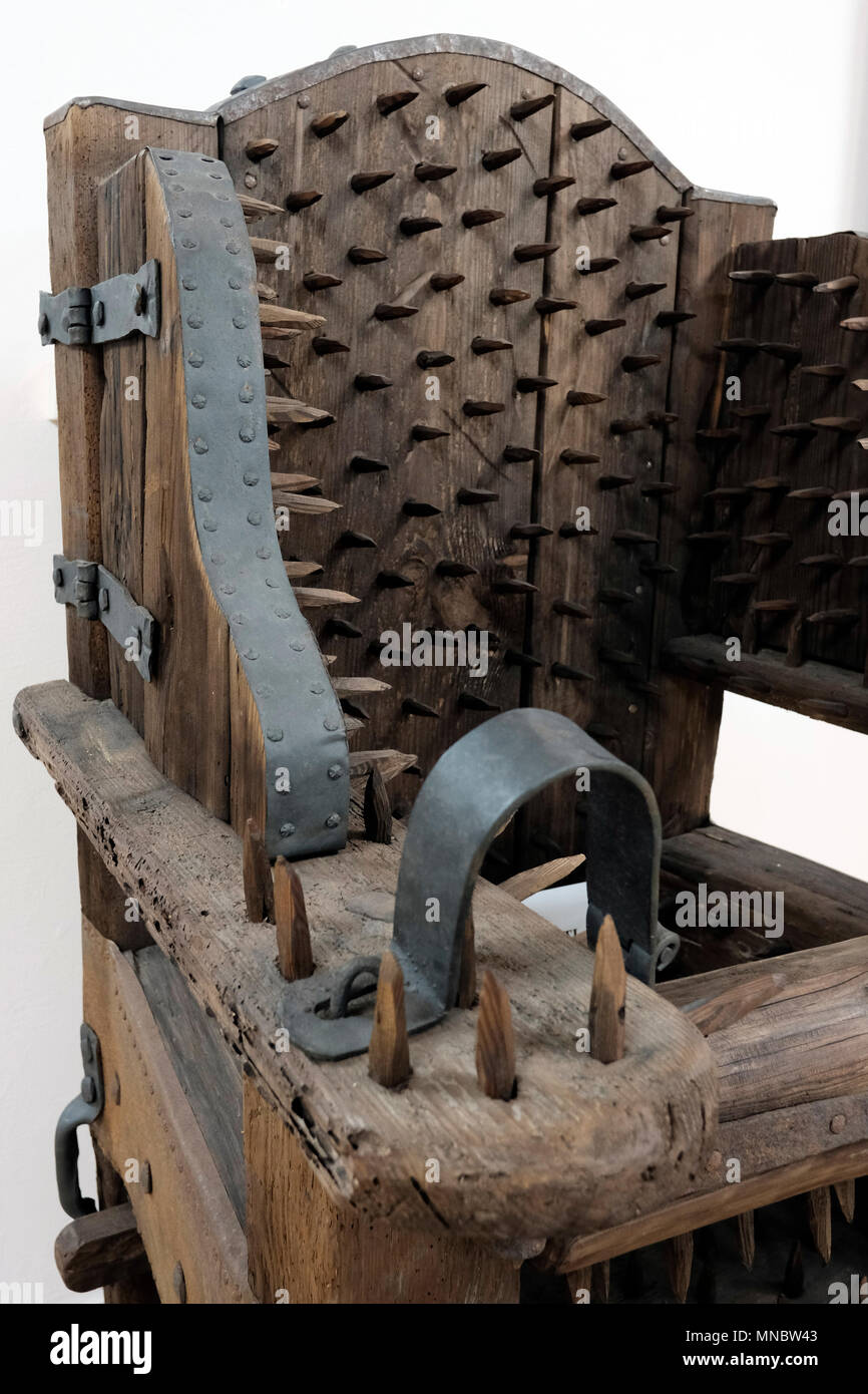 A Medieval Torture Chair Stock Photo 185272643 Alamy