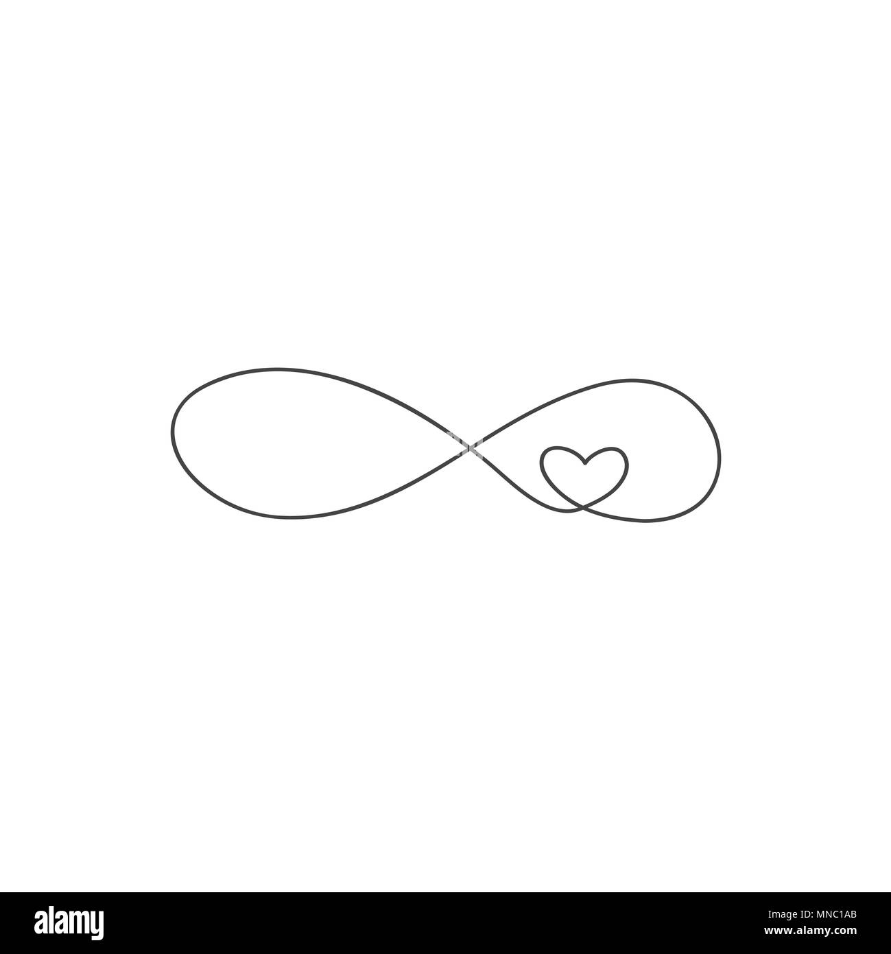 Sign Of Infinity And Heart Icon Element Of Wedding For Mobile Concept And Web Apps Illustration