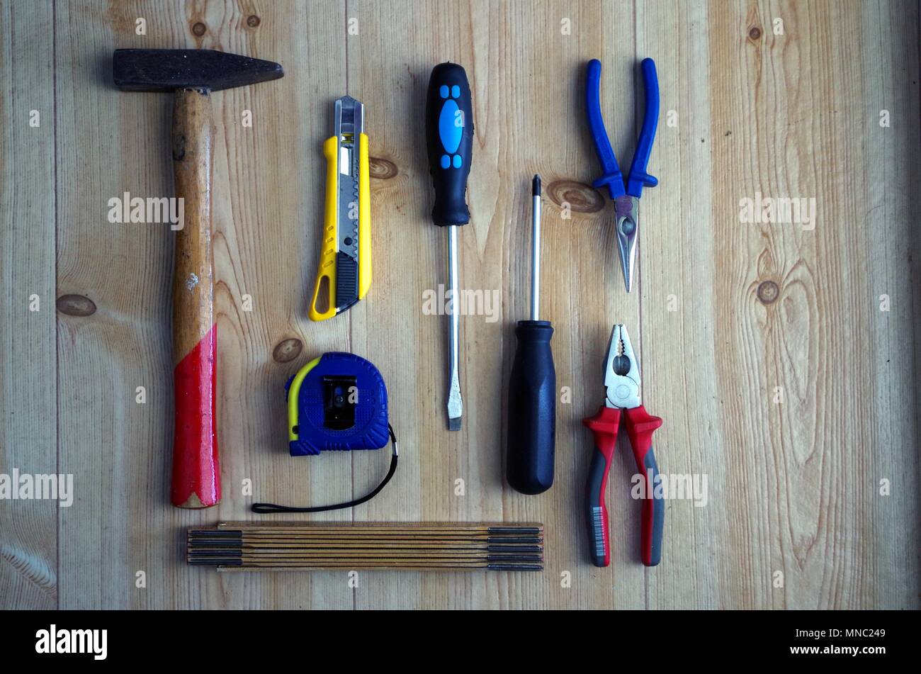 Set of tools for the handyman Stock Photo Alamy