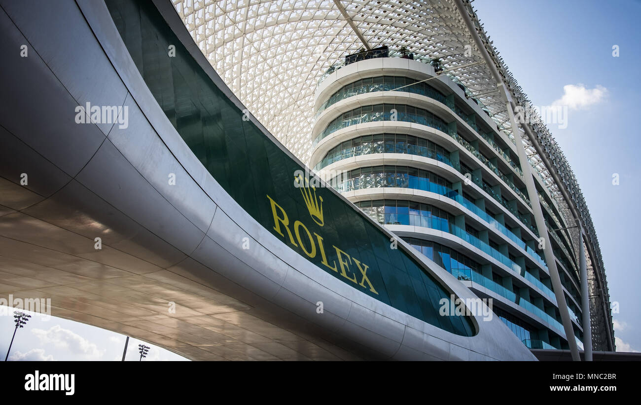 A view of the Yas Viceroy hotel, Abu Dhabi Stock Photo