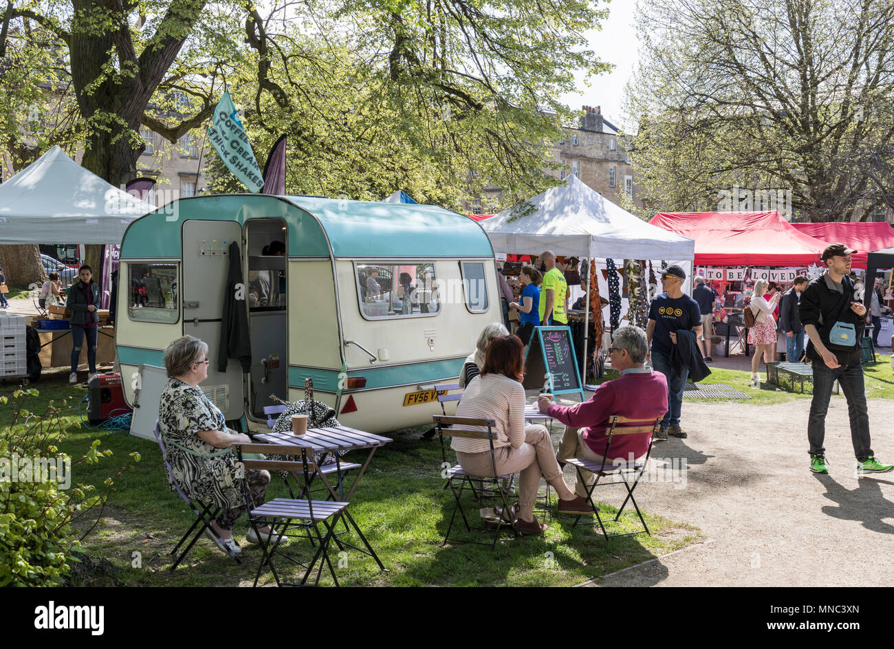 Bath Artisan Market, Queens Square, Bath, Somerset, England Stock Photo