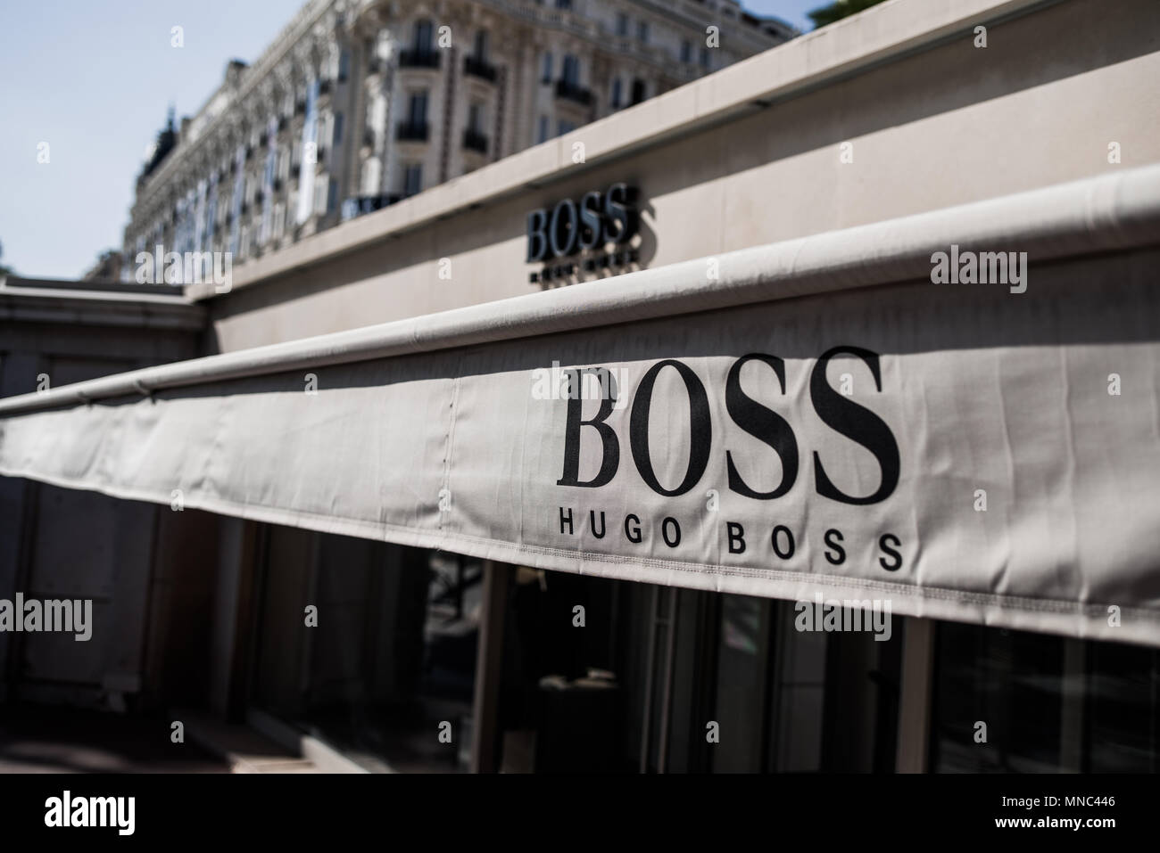 CANNES,FRANCE-MAY 12: old hugo boss entrance of the shop in the croisette  of cannes on the 12h of may 2018 in cannes,france Stock Photo - Alamy