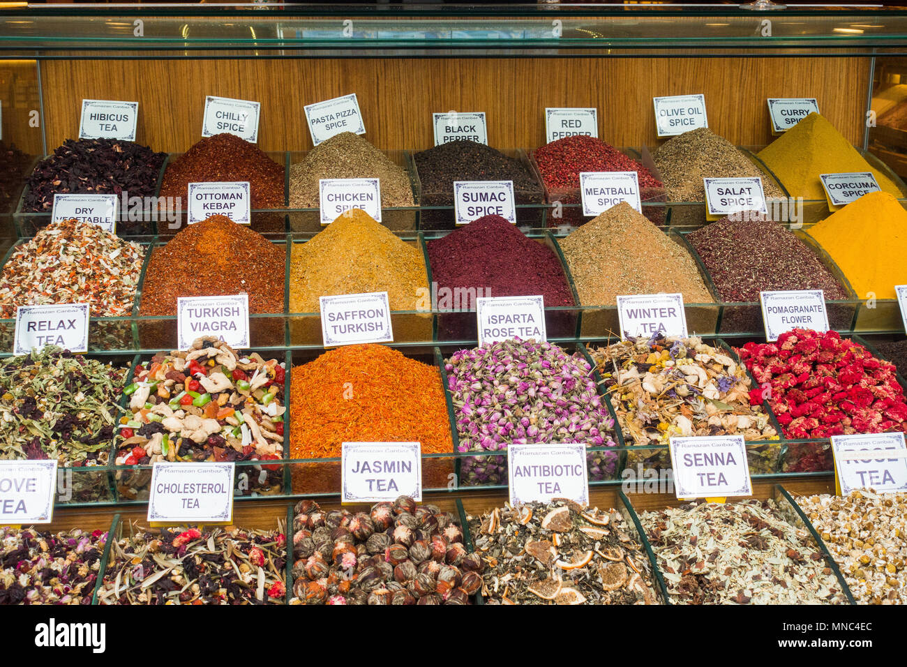 Istanbul spice at market Stock Photo