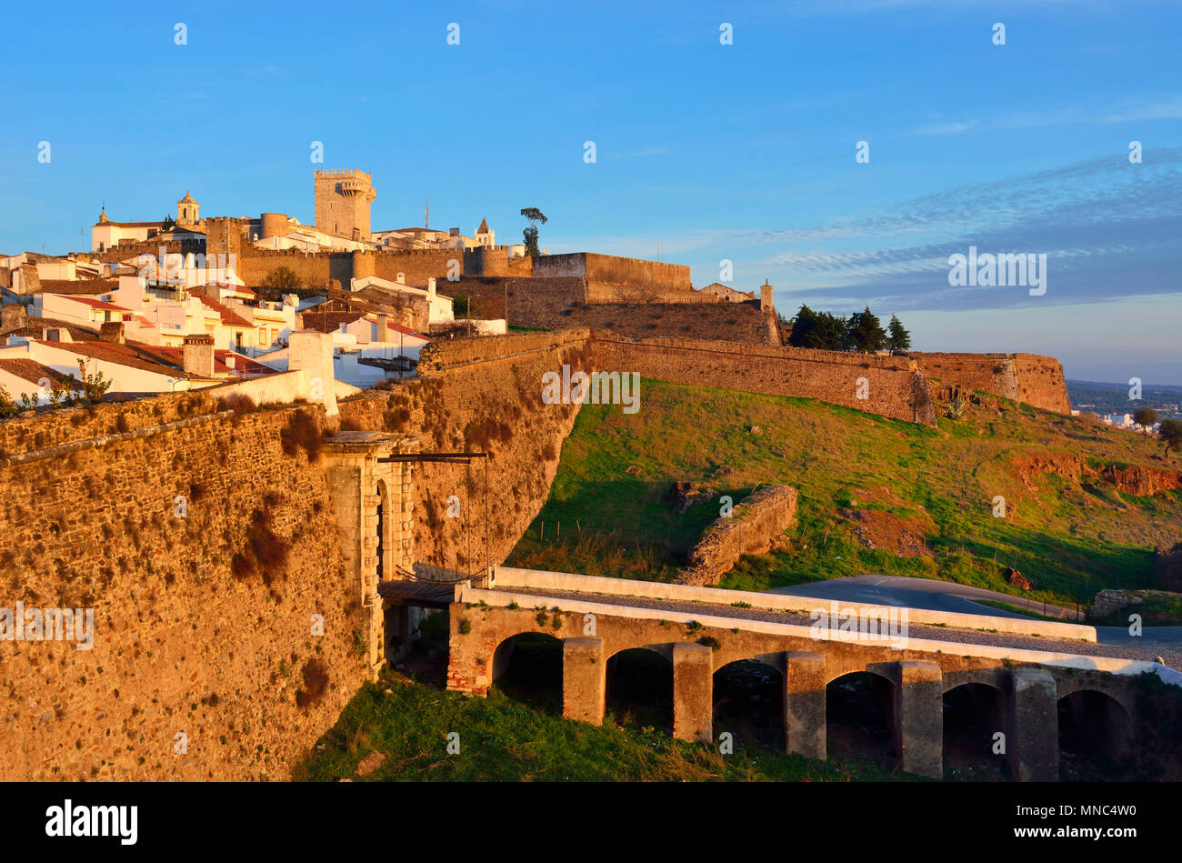 The walled city of Estremoz. Alentejo, Portugal Stock Photo