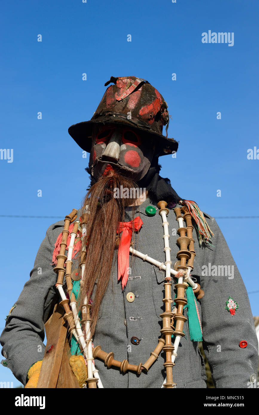 The 'carocho' character of the Winter Solstice Festivities in Constantim. Tras-os-Montes, Portugal Stock Photo