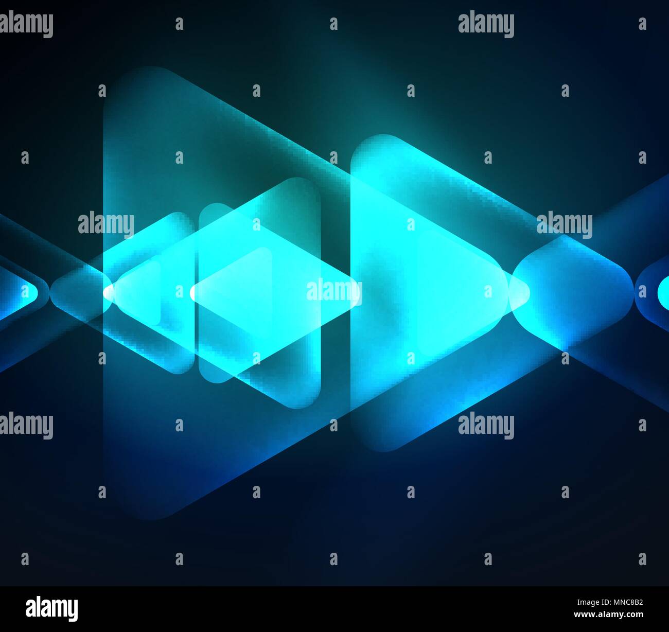 Glass glowing bright triangles on dark space design abstract background. Glass glowing bright triangles on dark space design abstract background. Vector illustration Stock Vector