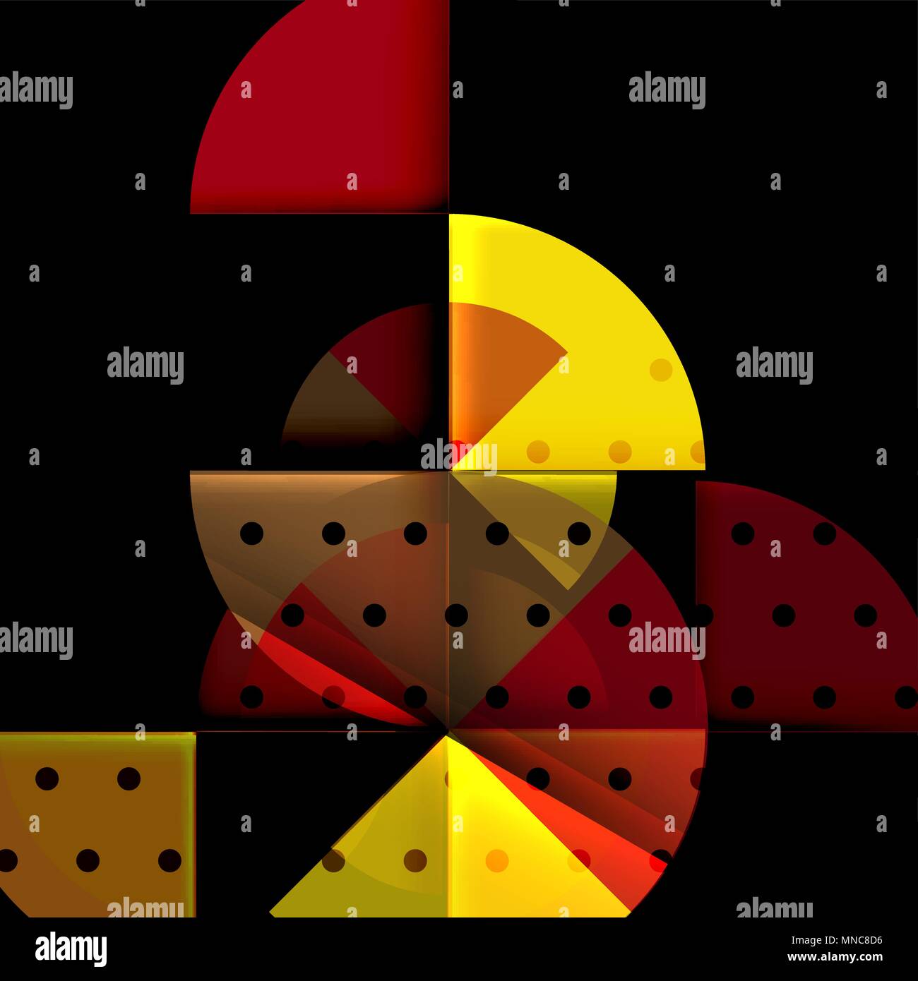 Circle elements on black background. Circle elements on black background, vector geometric template design Stock Vector