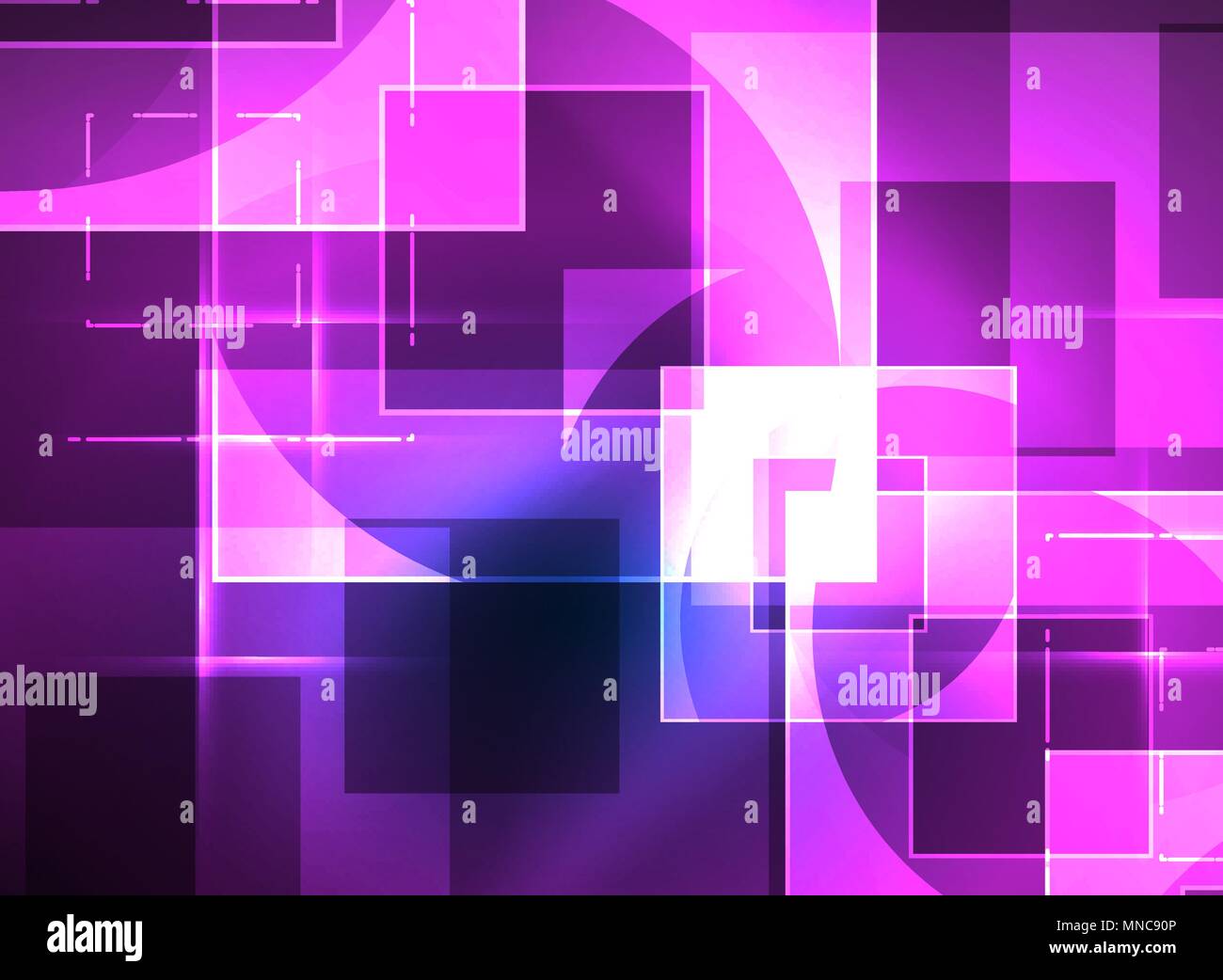Glowing squares in the dark, digital abstract background. Glowing squares in the dark, digital abstract background, vector technology hi-tech template Stock Vector