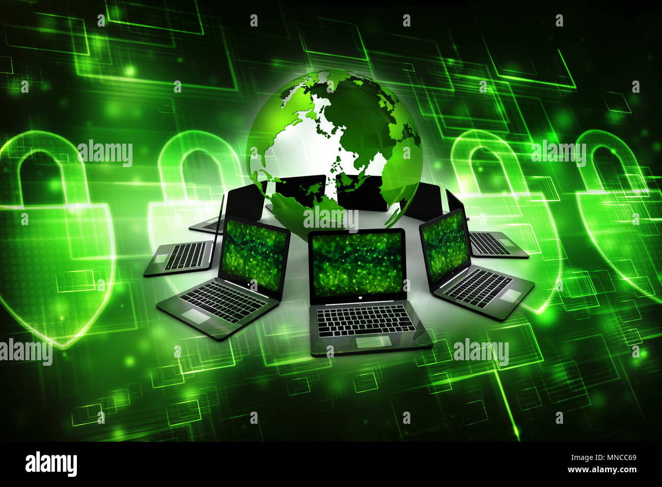 3d rendering Computer network, Global Internet Concept Stock Photo - Alamy
