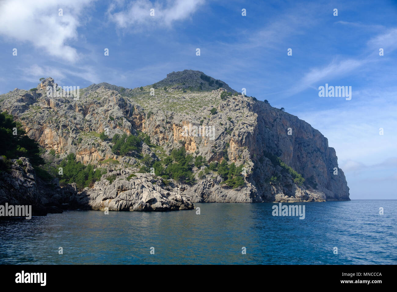 Port de Sa Calobra, a popular tourist spot on the north west coast of Mallorca, Spain Stock Photo