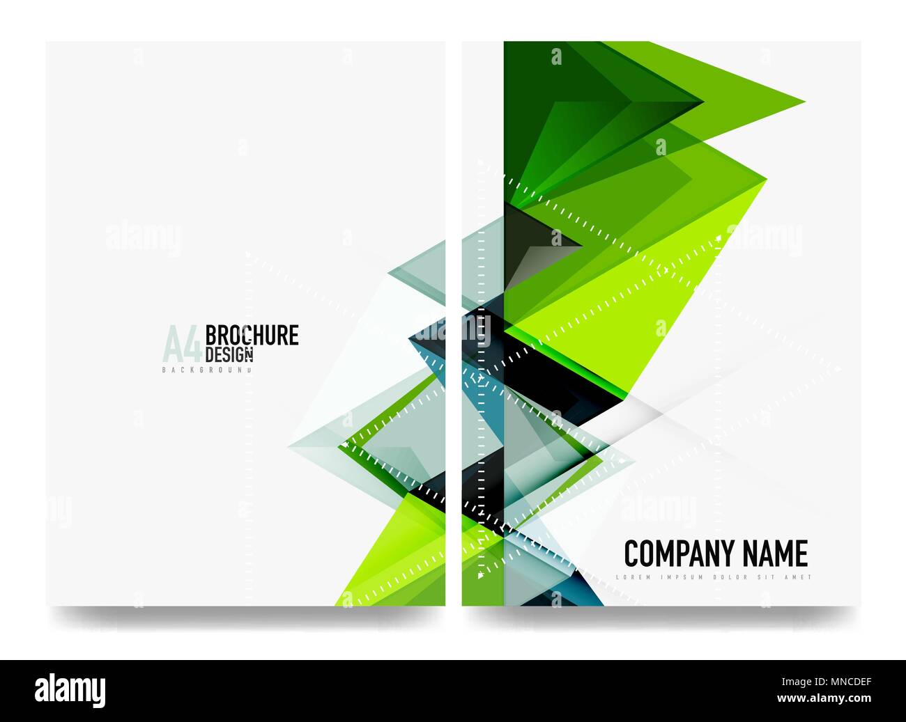 Business Brochure Cover Layout Flyer Template Business Brochure Cover Layout Flyer Template Triangle Green And Blue Geometric Design Stock Vector Image Art Alamy