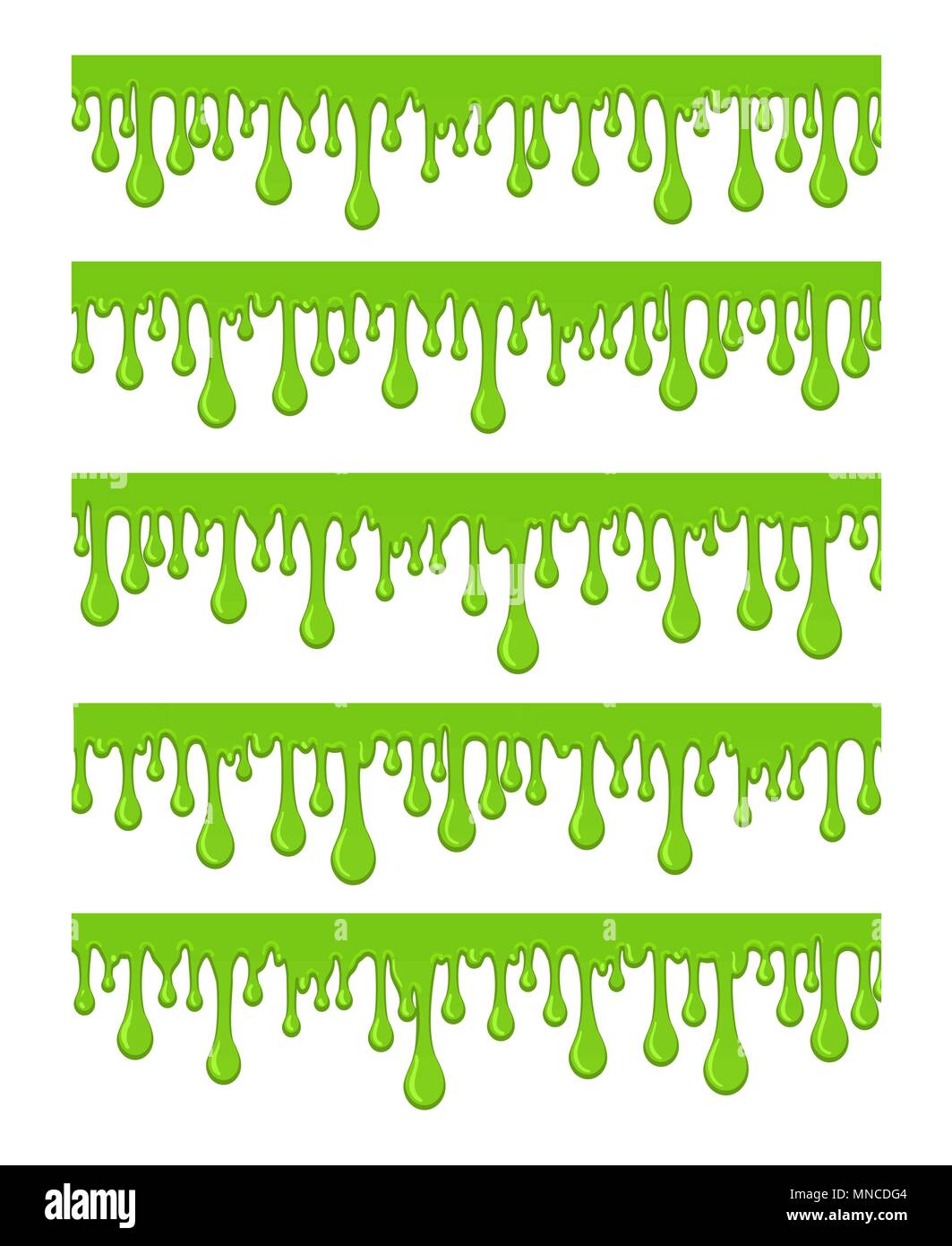 Green Slime Drip Isolated on Transparent Background Stock Vector