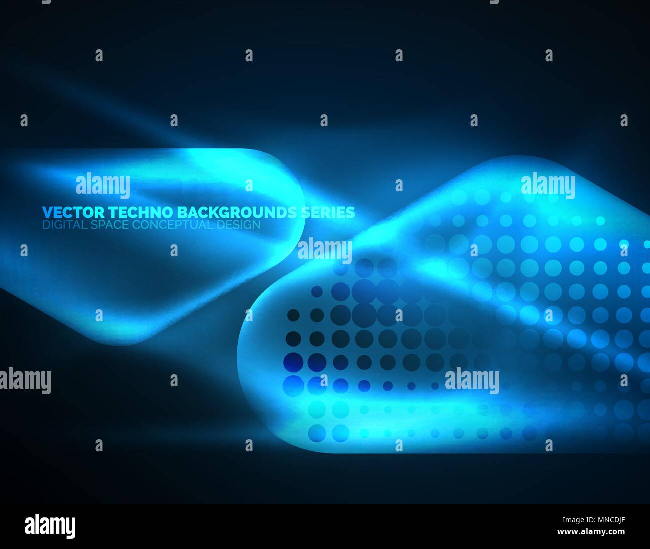 Illuminated lens flares, glowing color techno background. Illuminated ...