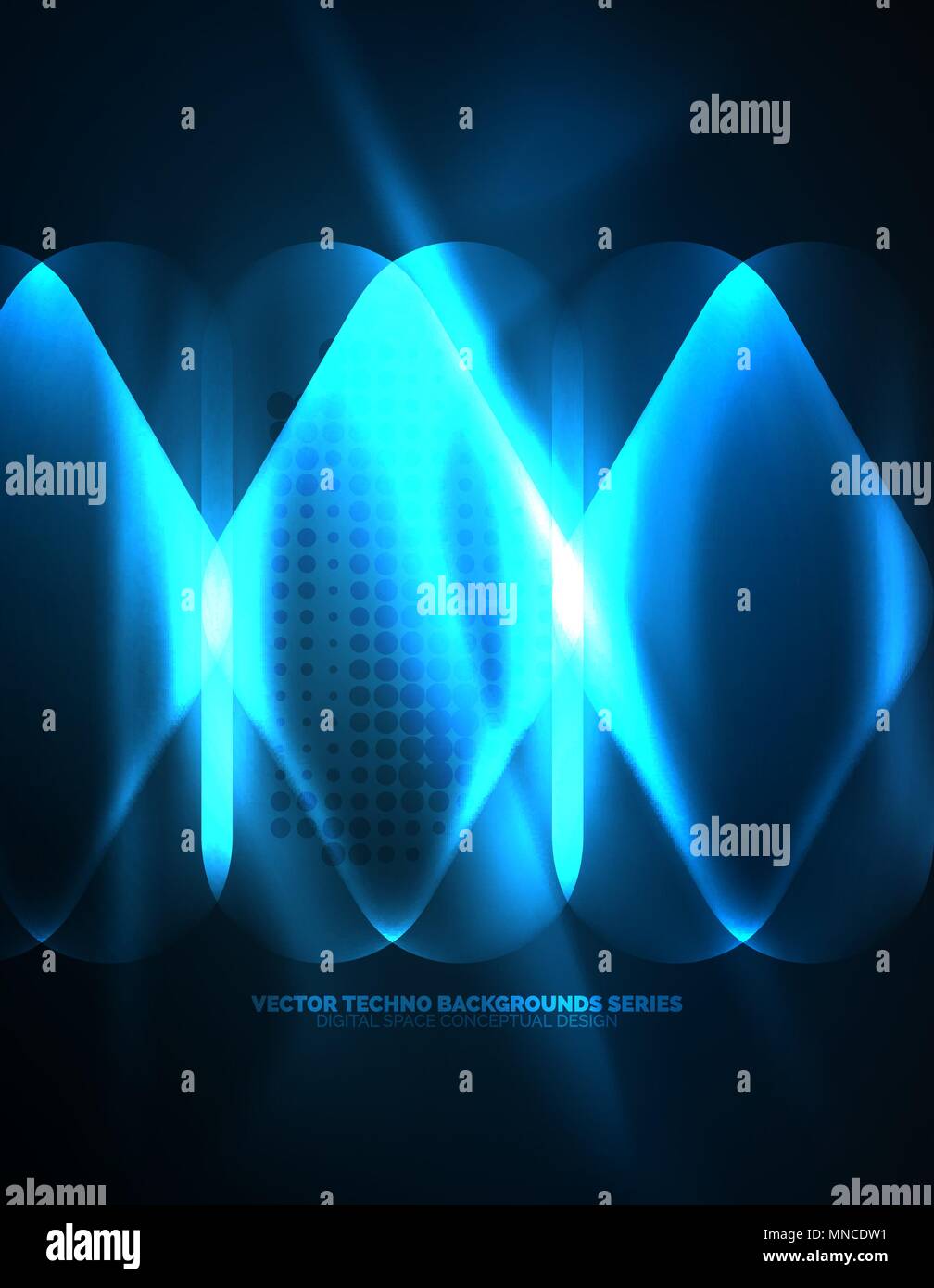 Illuminated lens flares, glowing color techno background. Illuminated ...
