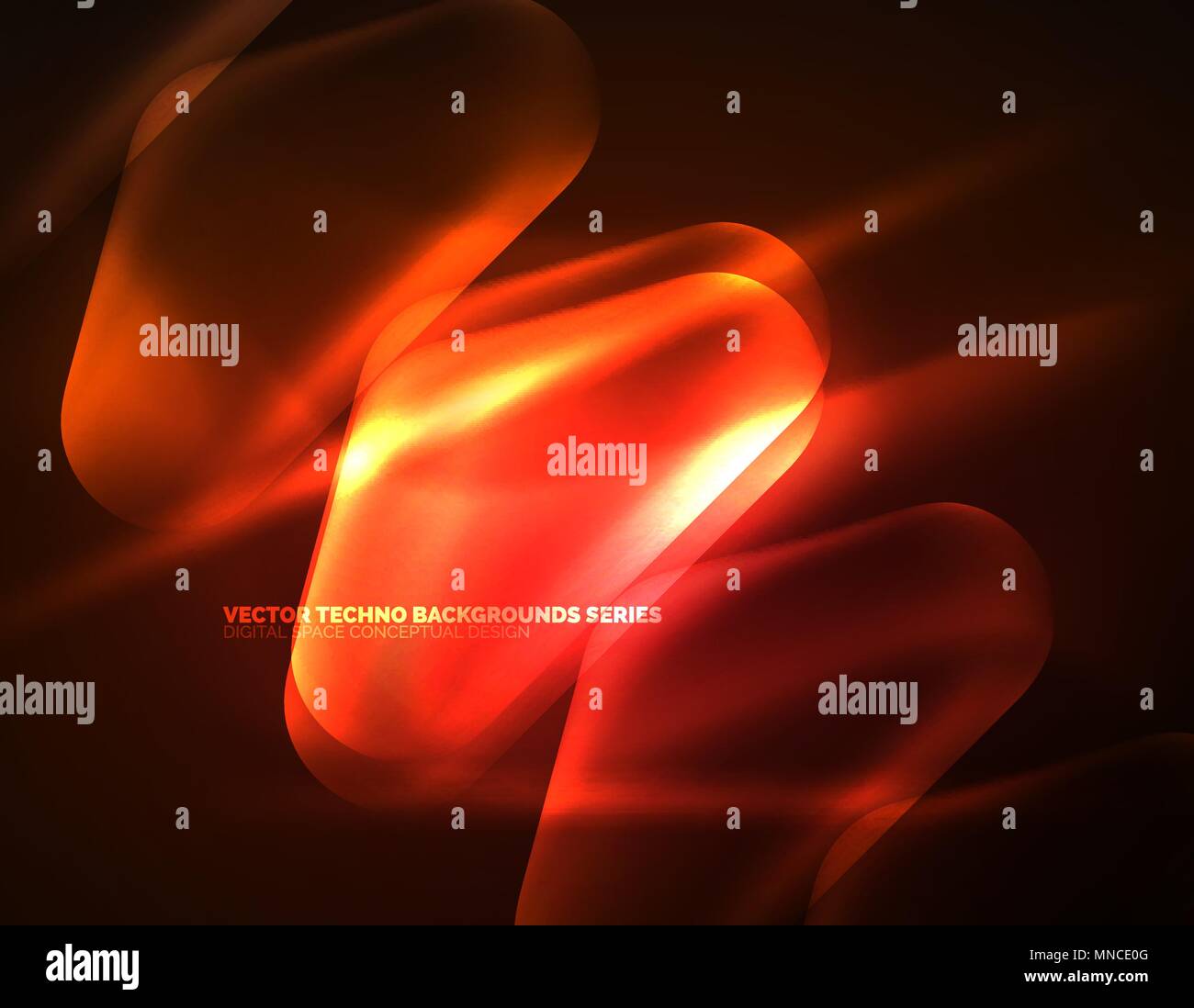 Illuminated lens flares, glowing color techno background. Illuminated ...
