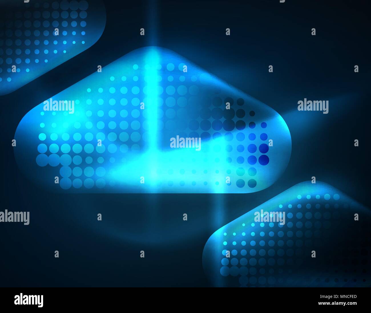 Illuminated lens flares, glowing color techno background. Illuminated ...
