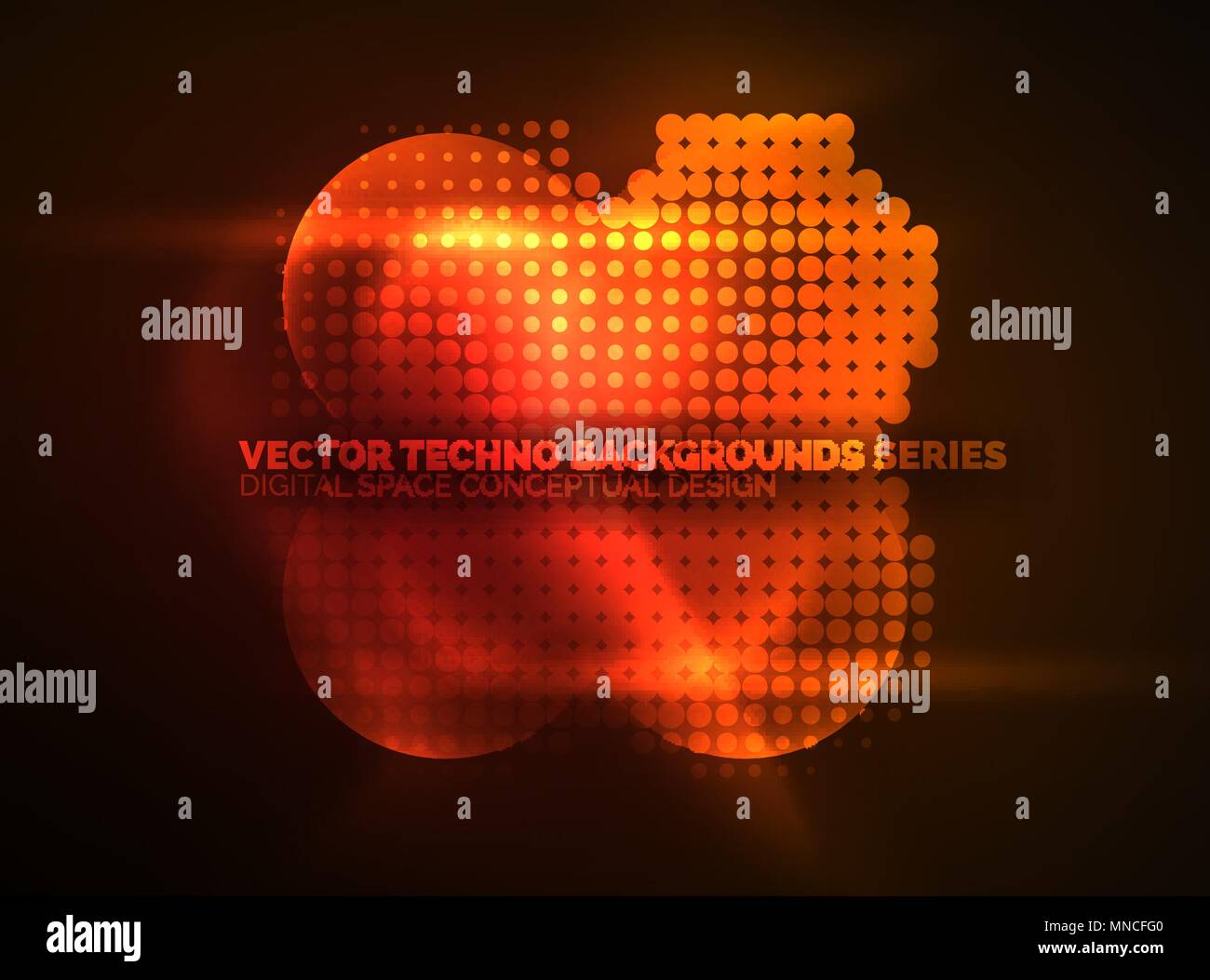 Shiny neon glowing circles, dot particles structure. Shiny neon glowing circles, dot particles structure. Vector digital technology abstract background, backdrop for techno presentation or web banner template Stock Vector
