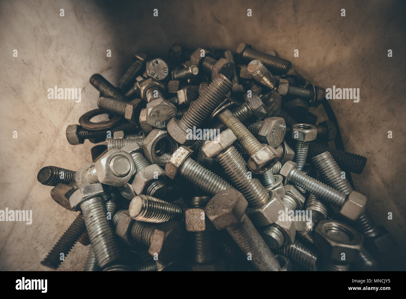 Used nuts and bolts Stock Photo Alamy