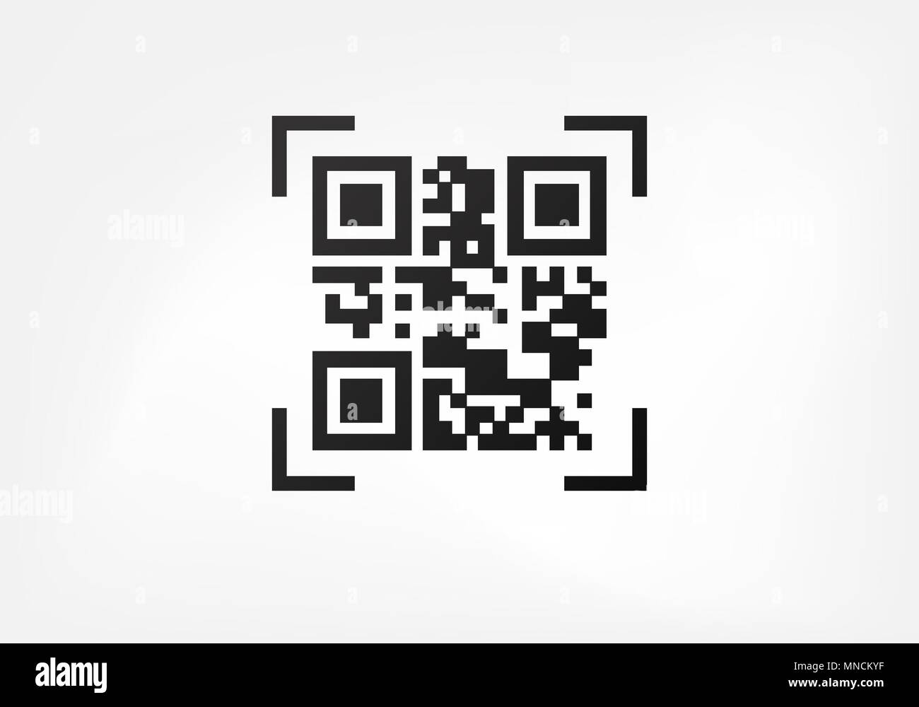 Qr code. Digital data sign for scanners. Modern ID symbol Stock Vector