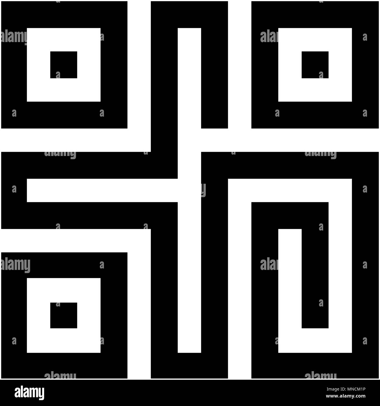 Simple qr code sign icon. Line tag label Stock Vector Art & Illustration, Vector Image ...