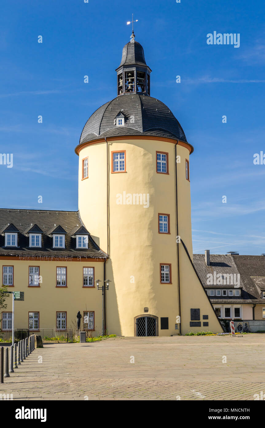 Dicker Turm, Unteres Schloss, University of Siegen, Campus Unteres Schloss, Siegen, Siegerland, Siegen-Wittgenstein Stock Photo