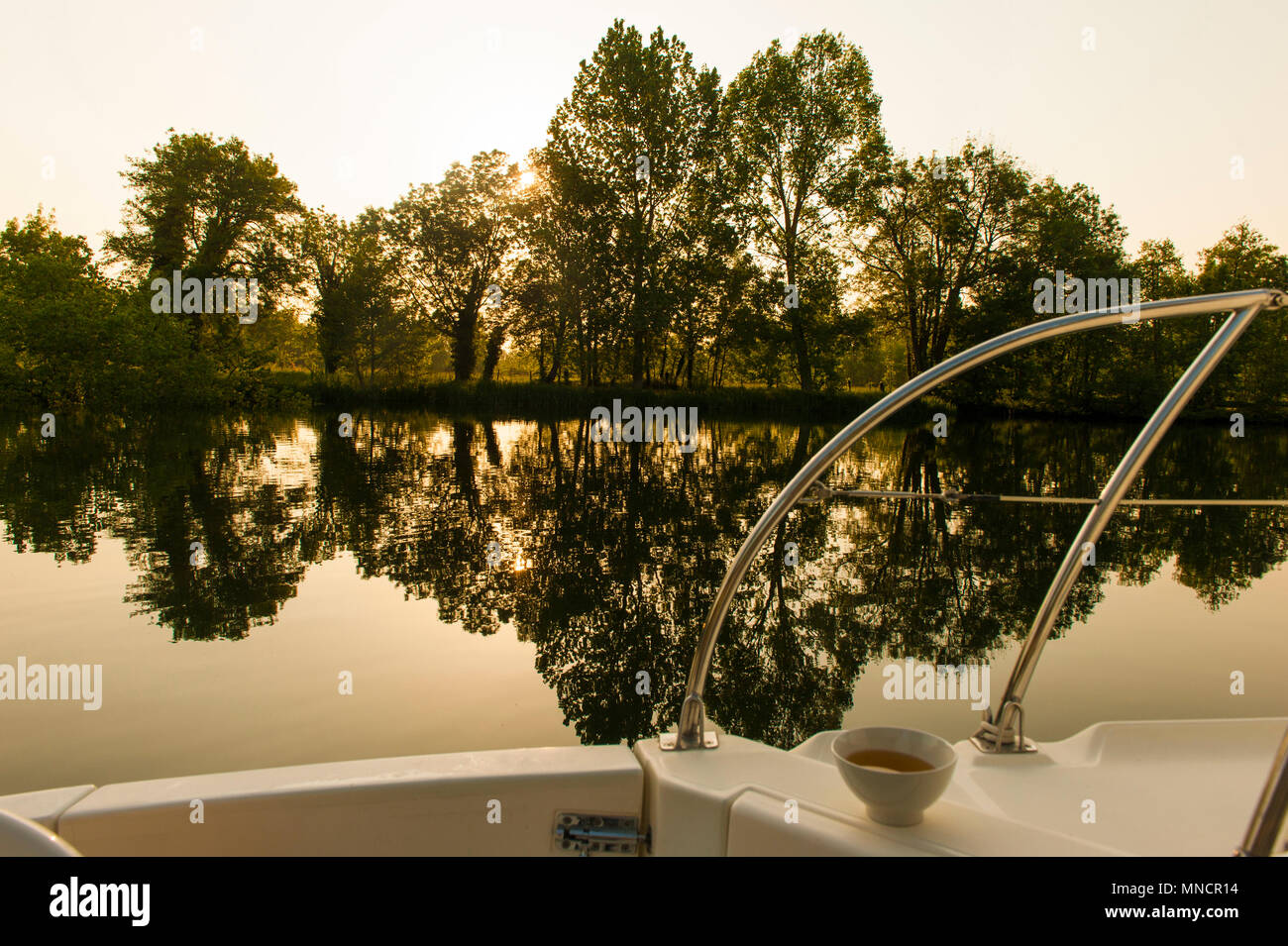 Early morning on the Charente river Stock Photo