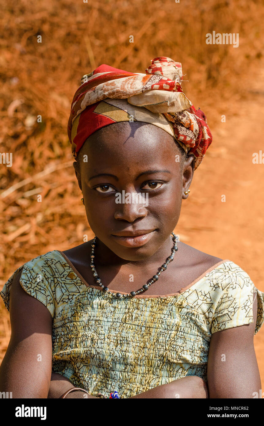 Kindia, Guinea - December 28, 2013: Portrait of unidentified African