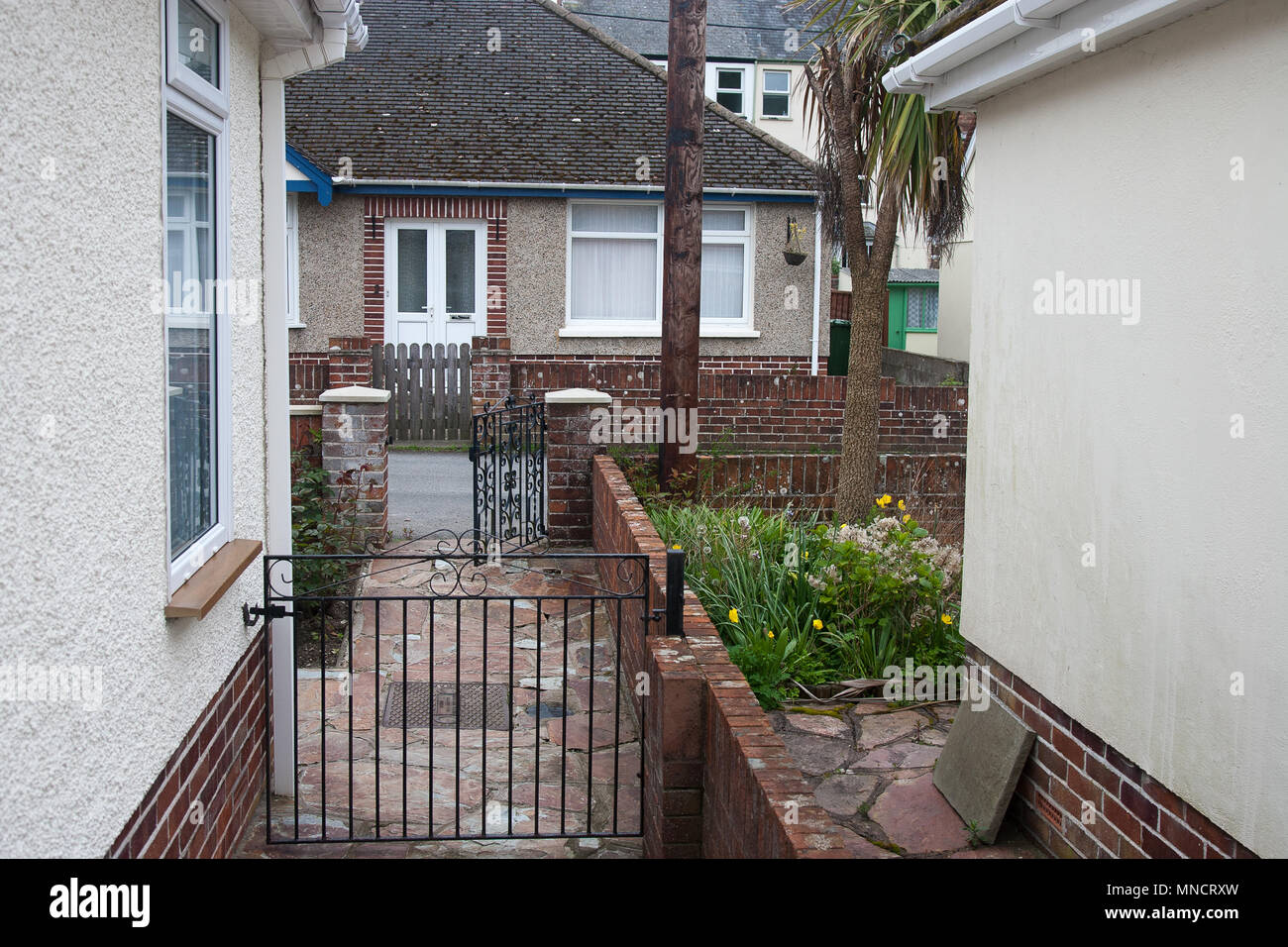 bungalows Combe Martin North Devon Stock Photo Alamy