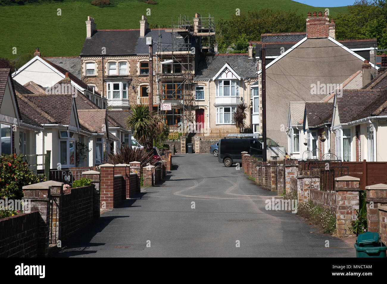 bungalows Combe Martin North Devon Stock Photo Alamy