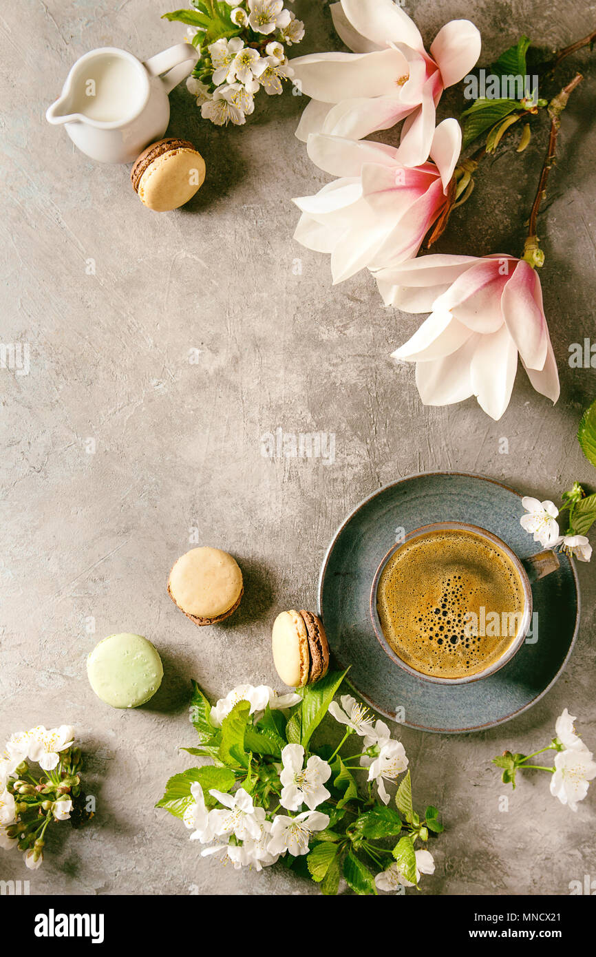 Spring With Coffee Blue magnolia coffee hi-res stock photography and images - Alamy