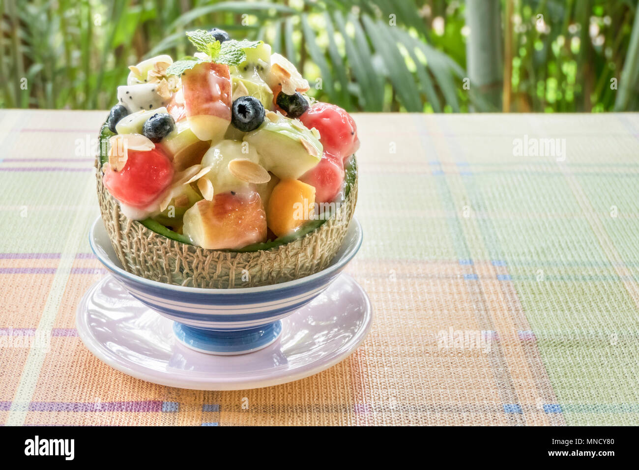Melon and grape salad hi-res stock photography and images - Alamy