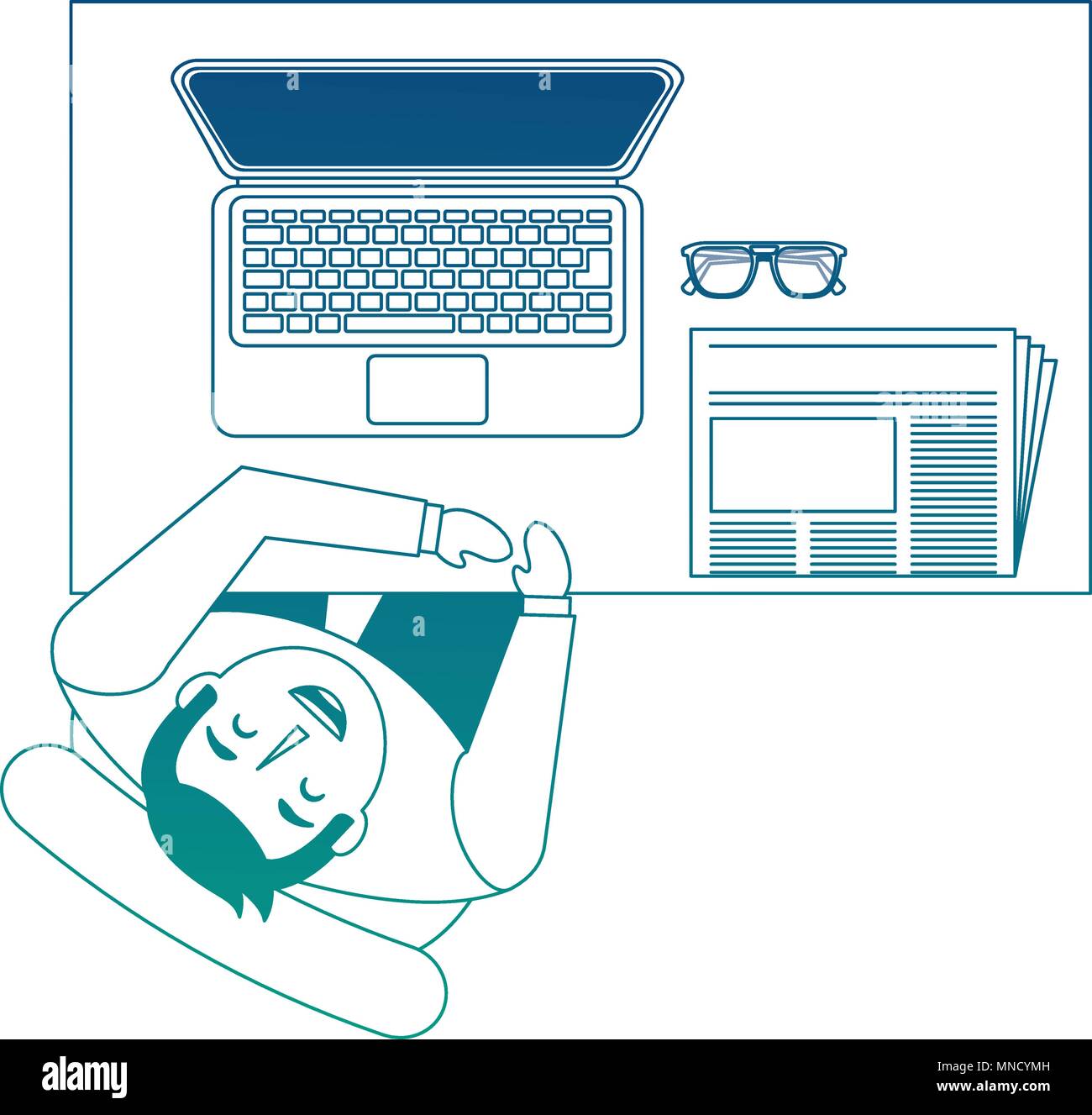Working manager busy man financial Stock Vector Images - Alamy
