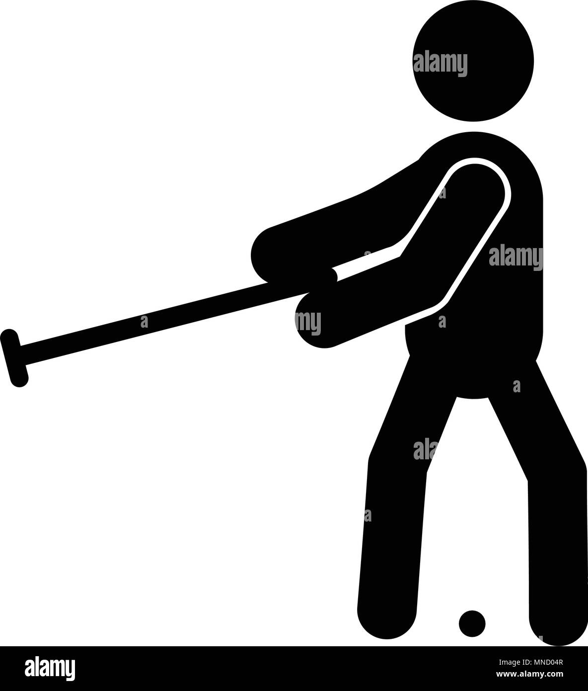 Croquet glyph icon, isolated on white background Stock Vector