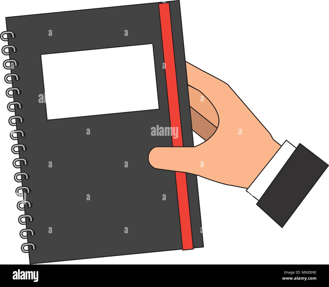 hand with study notebook closed isolated icon Stock Vector Image & Art ...