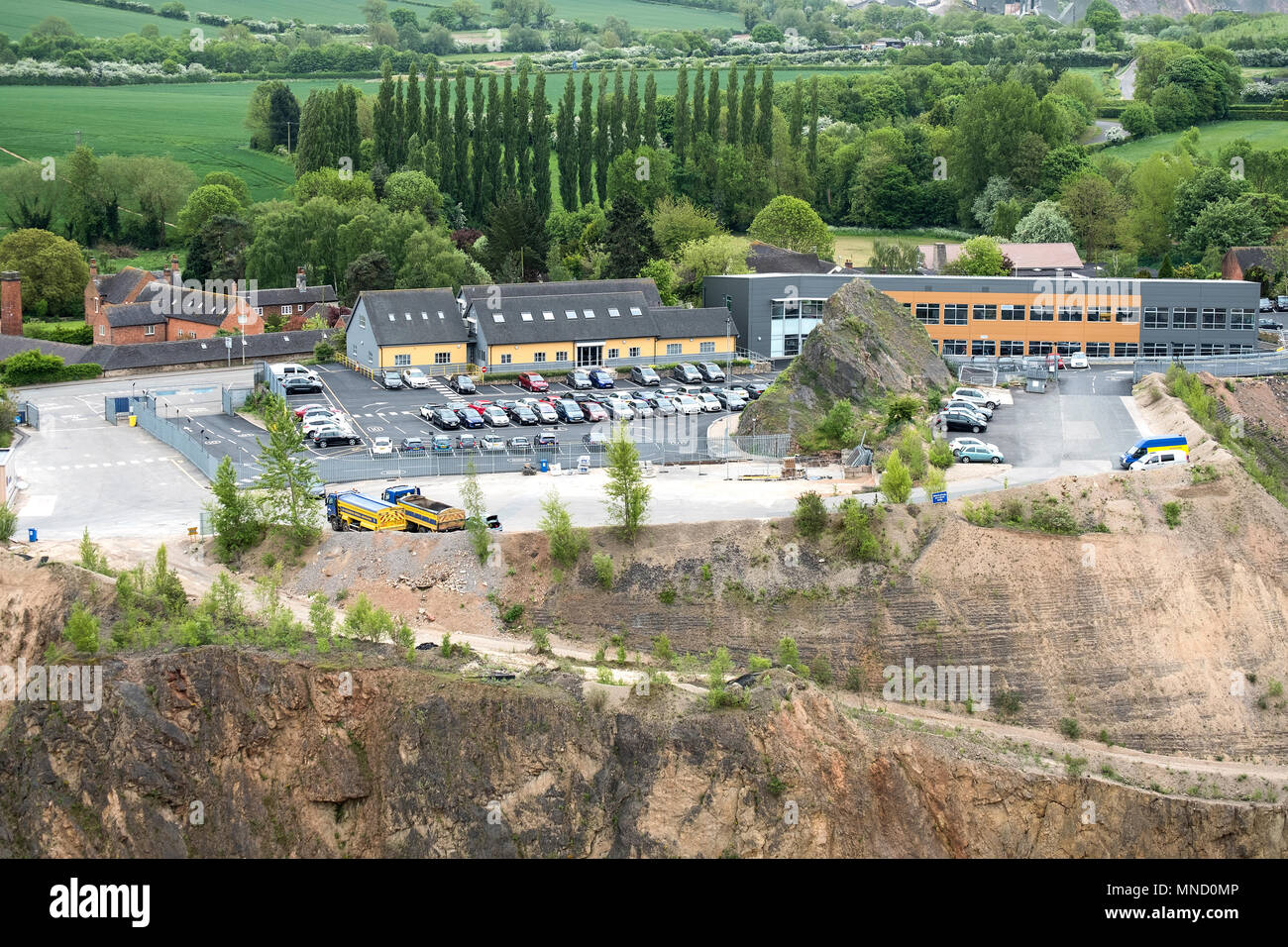 The quarry at Breedon on the Hill, Leicestershire, UK Stock Photo