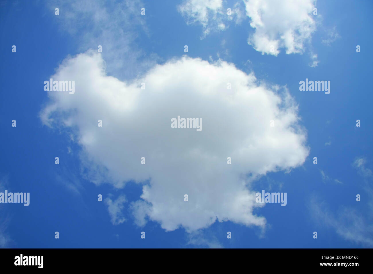 Beautiful white clouds floating on the big blue sky Stock Photo - Alamy