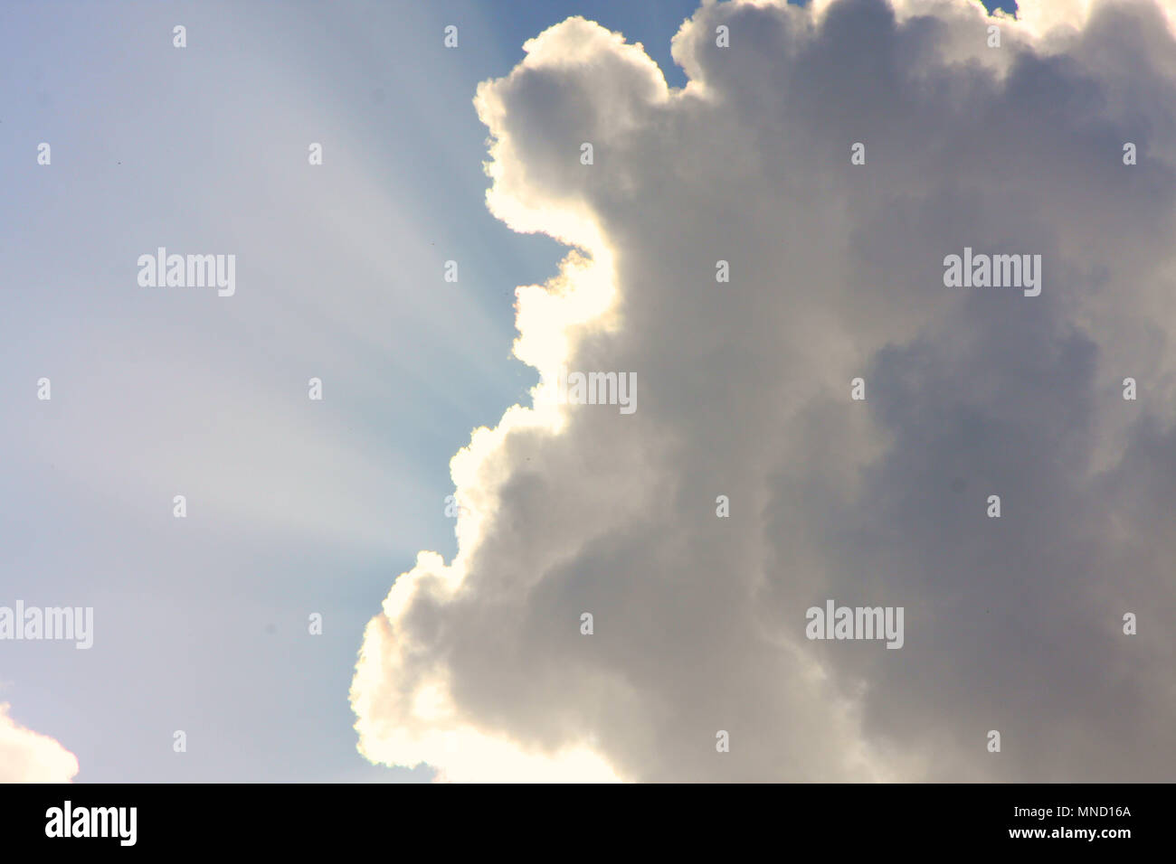 Beautiful white clouds floating on the big blue sky Stock Photo - Alamy
