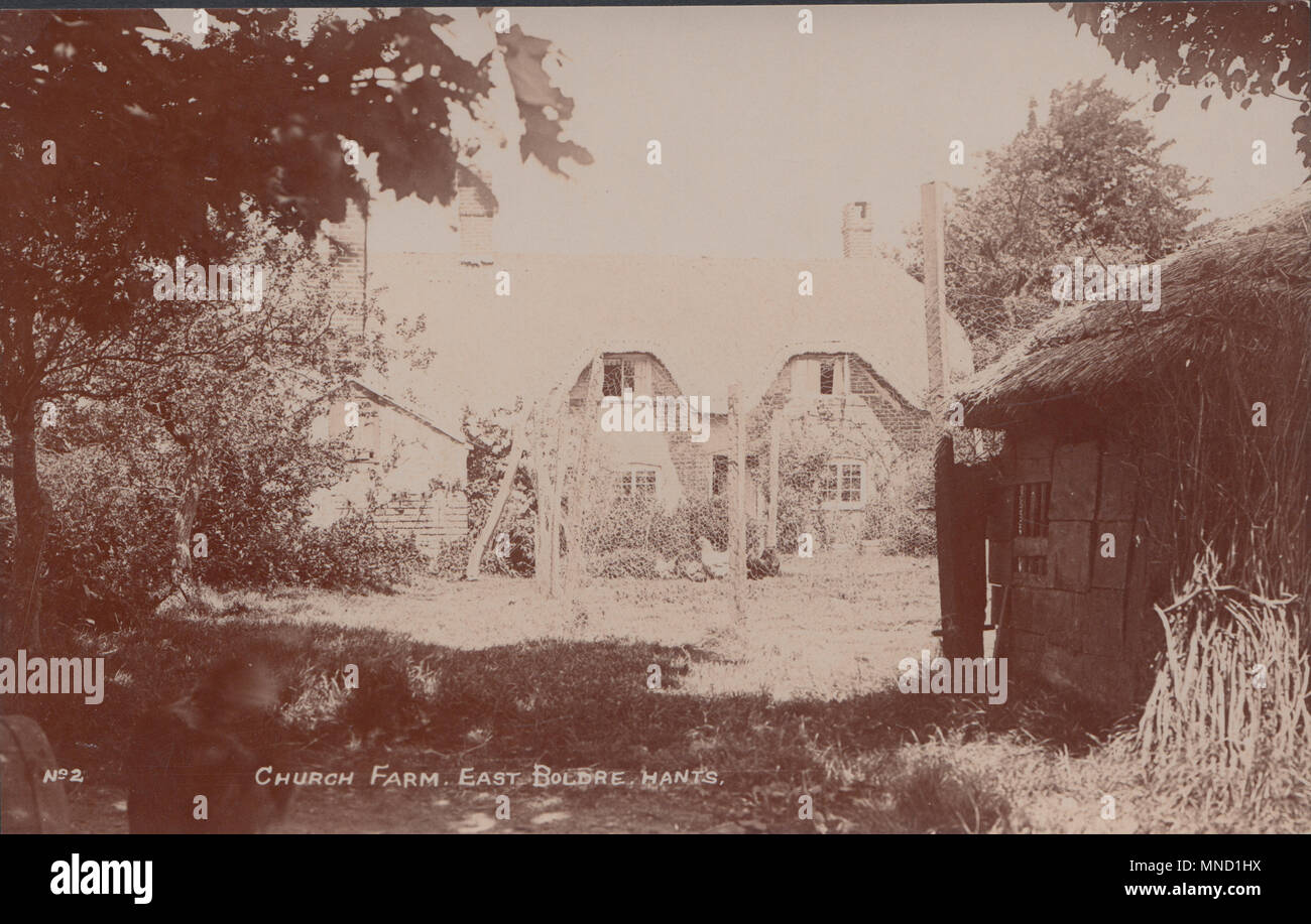 Vintage Photograph of Church Farm, East Boldre, Hampshire, England, UK