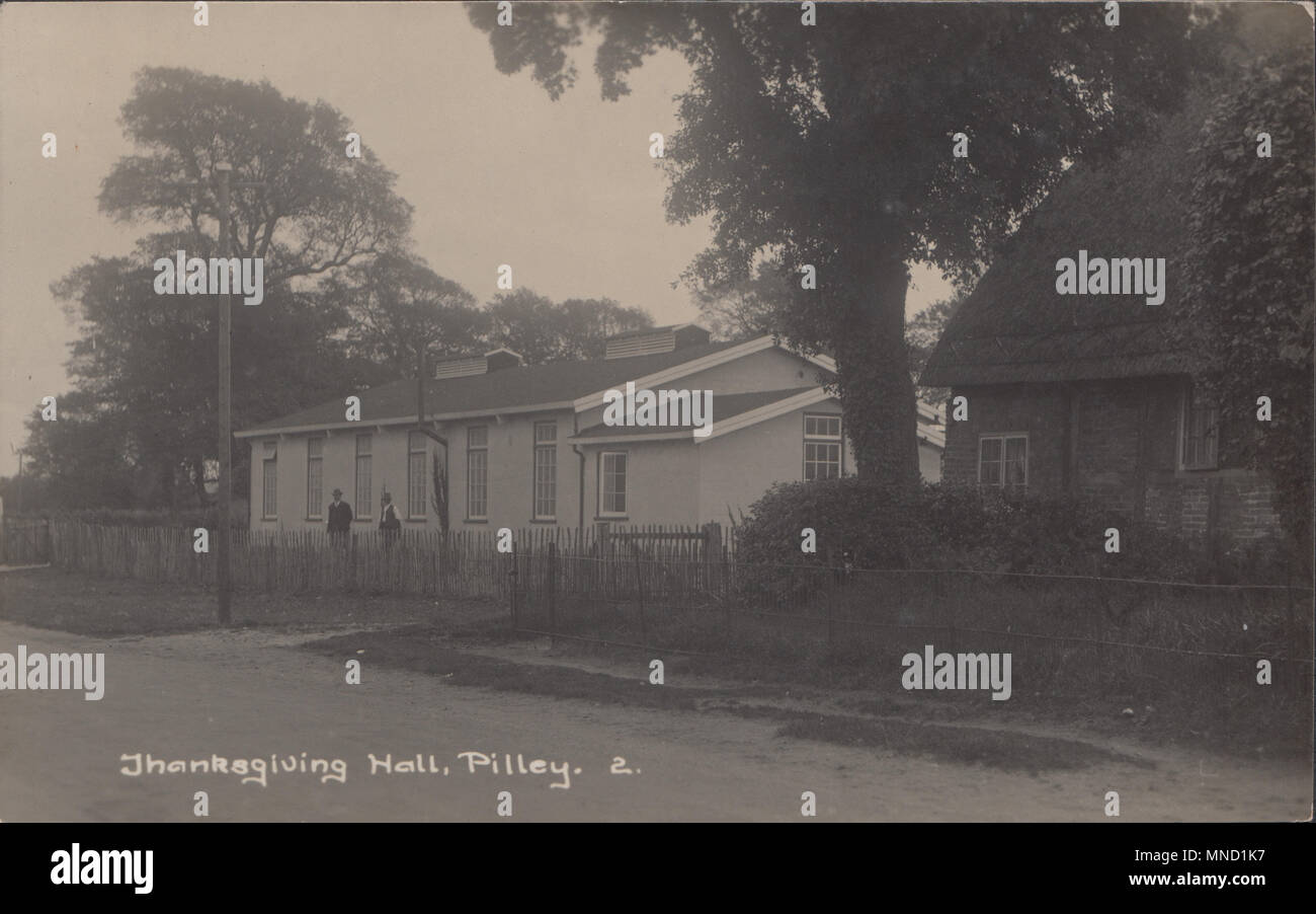 Vintage Photograph of The Thanksgiving Hall, Pilley, Hampshire, UK Stock Photo