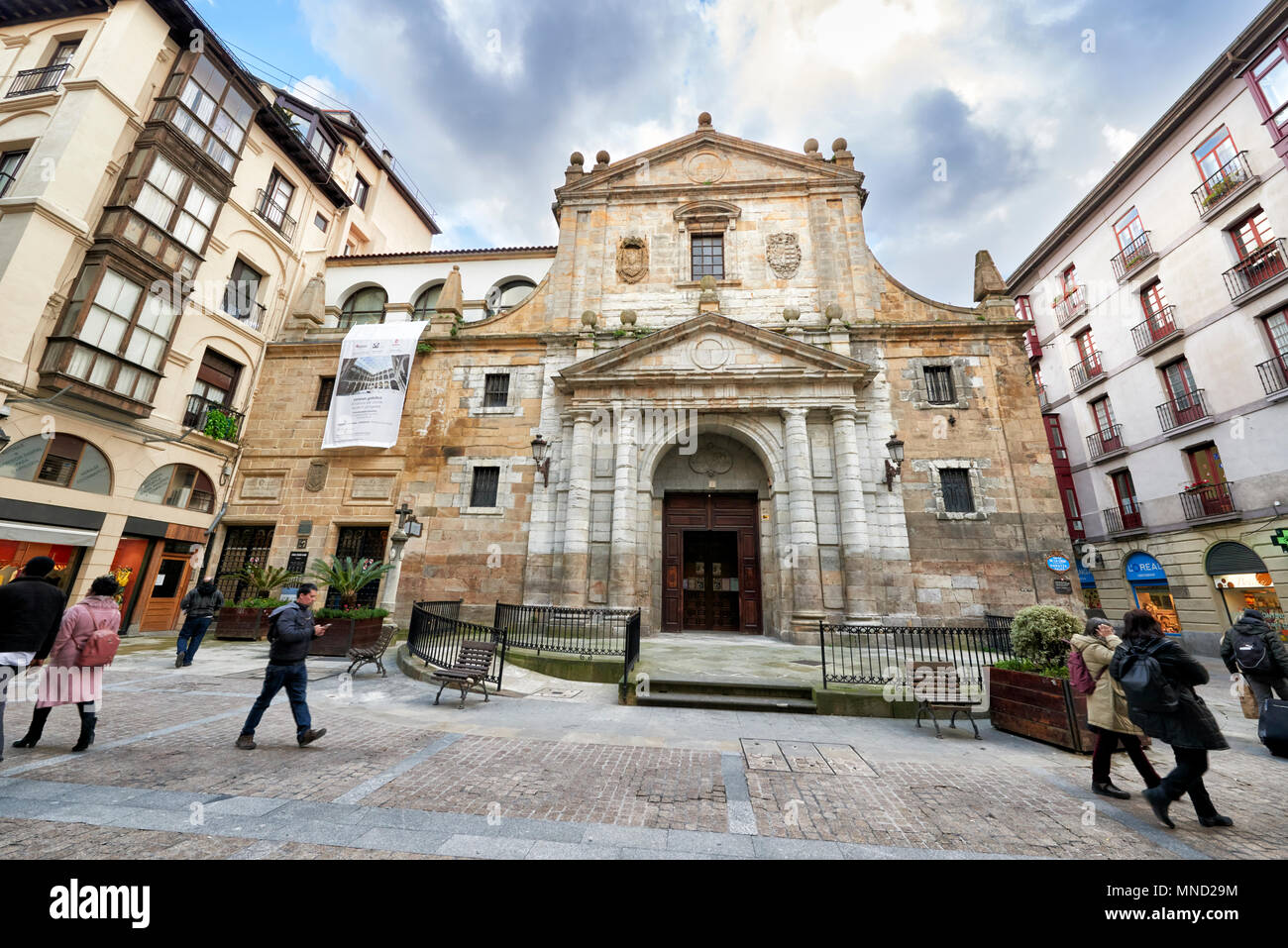 Museo Vasco y Parroquia de los Santos Juanes, Calle de la Cruz, Bilbao, Bizkaia, Biscay, Basque