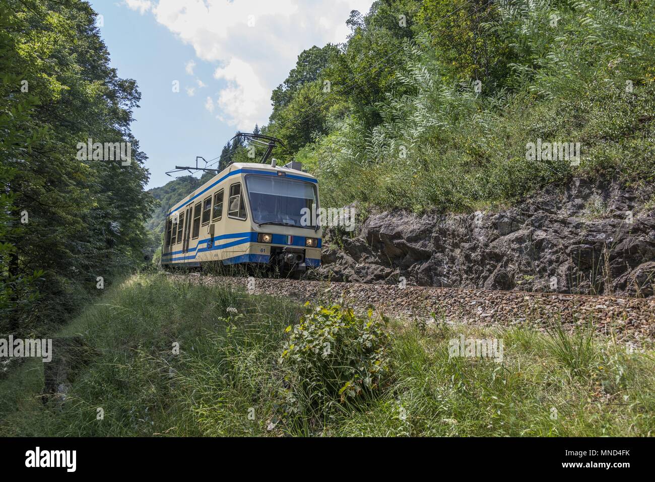 Switzerland Ticino Centovalli-train August 2017 | usage worldwide Stock Photo