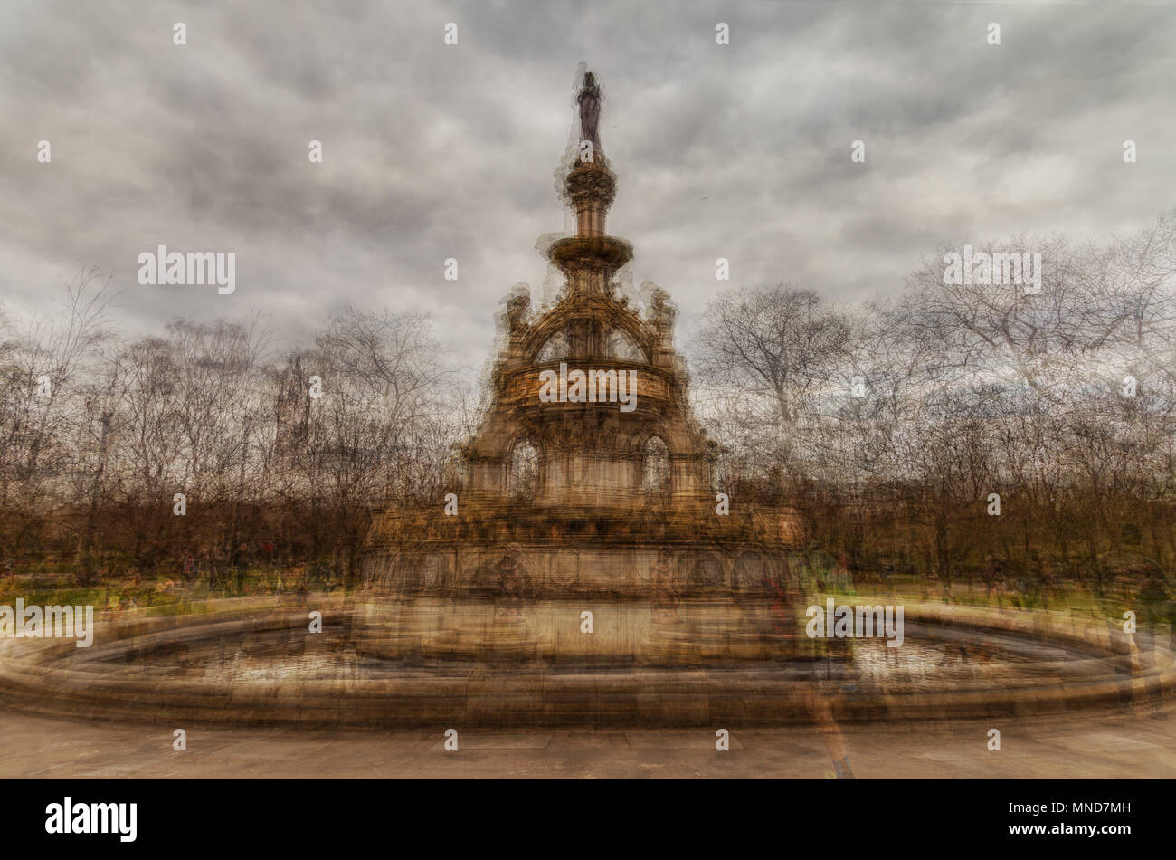 abstract multi layered com[positions of Scottish landmarks Stock Photo