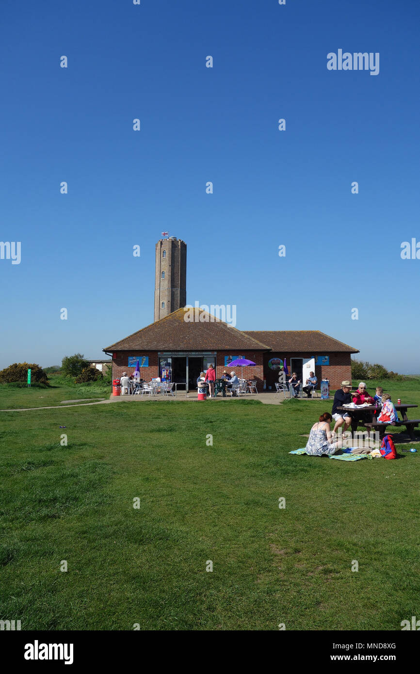 Café at The Naze Tower, WaltonontheNaze, Essex, England Stock Photo