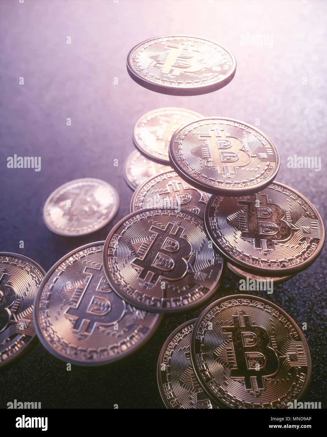 Cryptocurrency bitcoin business. Cryptocurrency digital money. Global business network market, modern currency exchange peer to peer. Financial busine Stock Photo