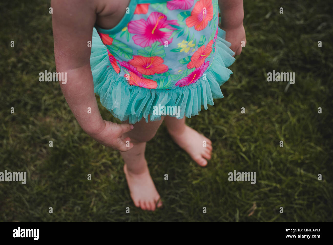 bathing suit with flowers