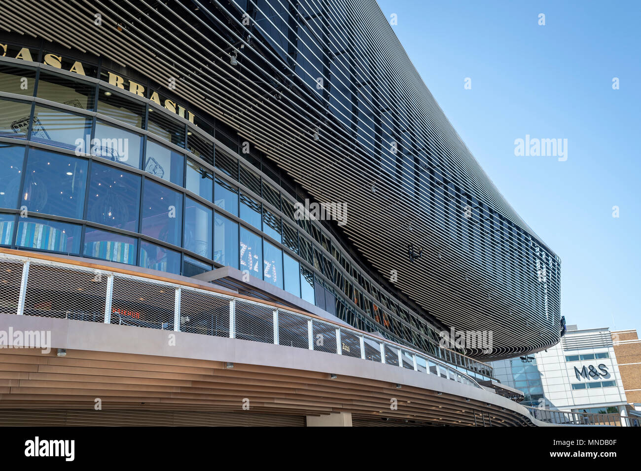 modern contemporary exterior of the Showcase cinema de Lux in Southampton city centre, UK Stock Photo