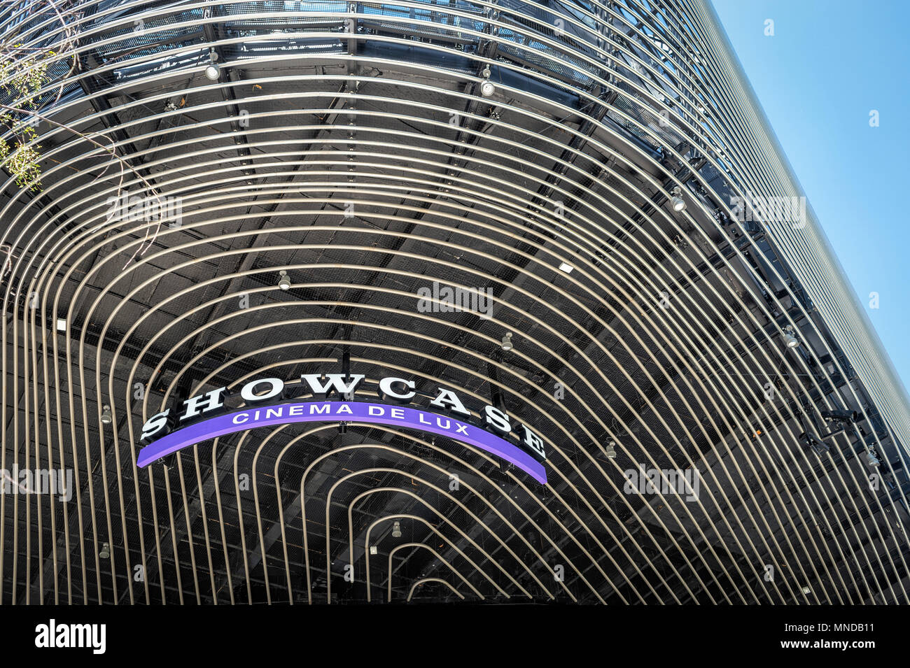 modern contemporary exterior of the Showcase cinema de Lux in Southampton city centre, UK Stock Photo