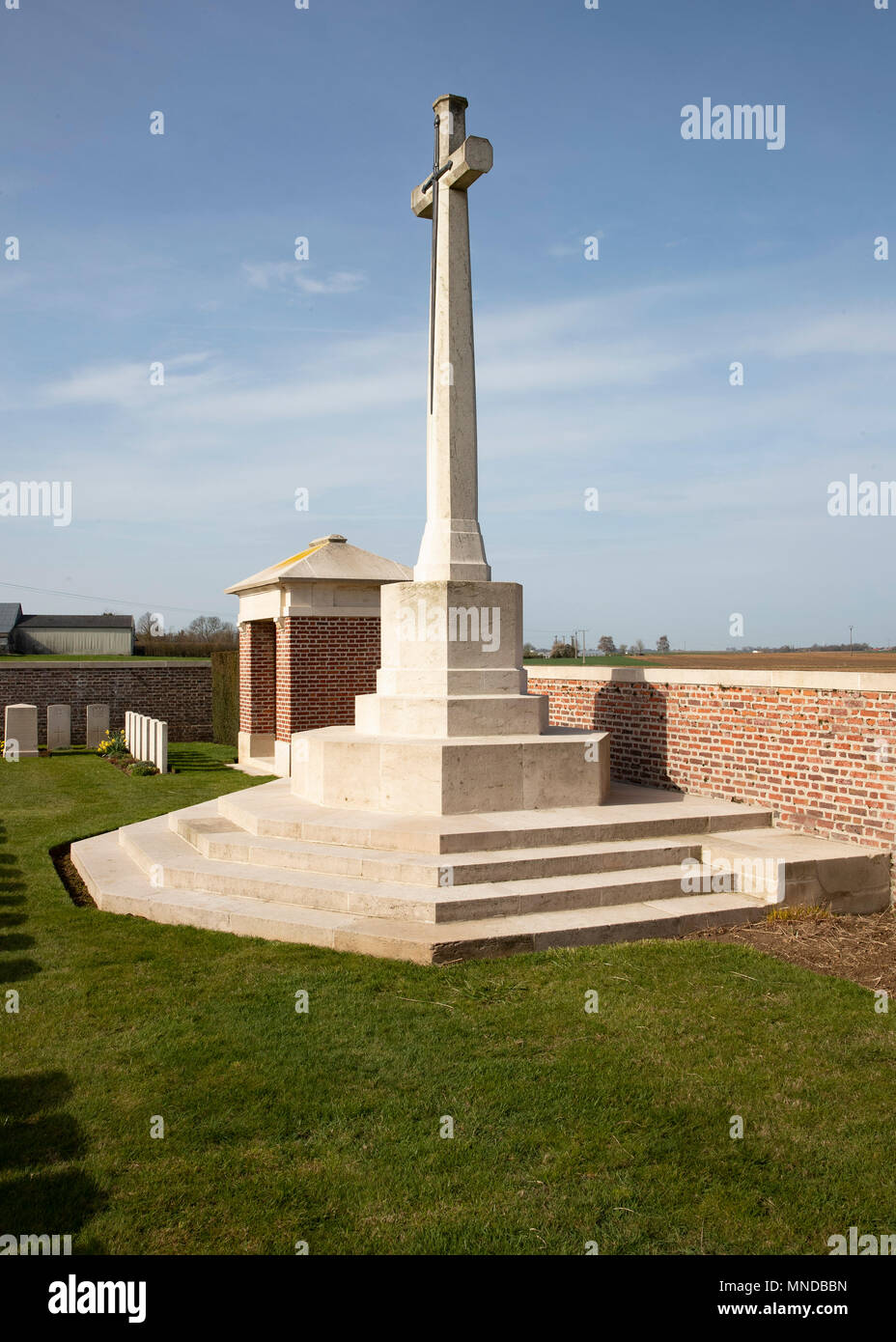 Fouquescourt CWGC Cemetery of the Great War Stock Photo