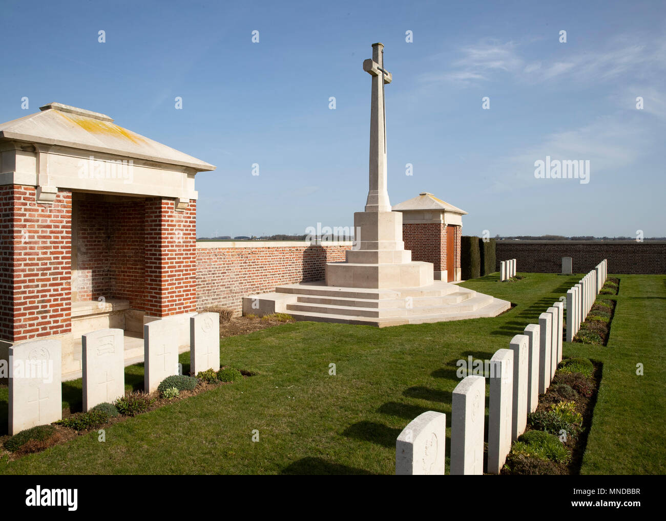 Fouquescourt CWGC Cemetery of the Great War Stock Photo